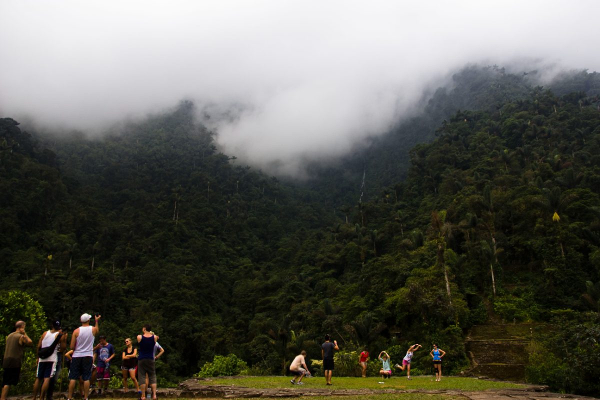 Ruins of the Tairona city known as Ciudad Perdida in Colombia