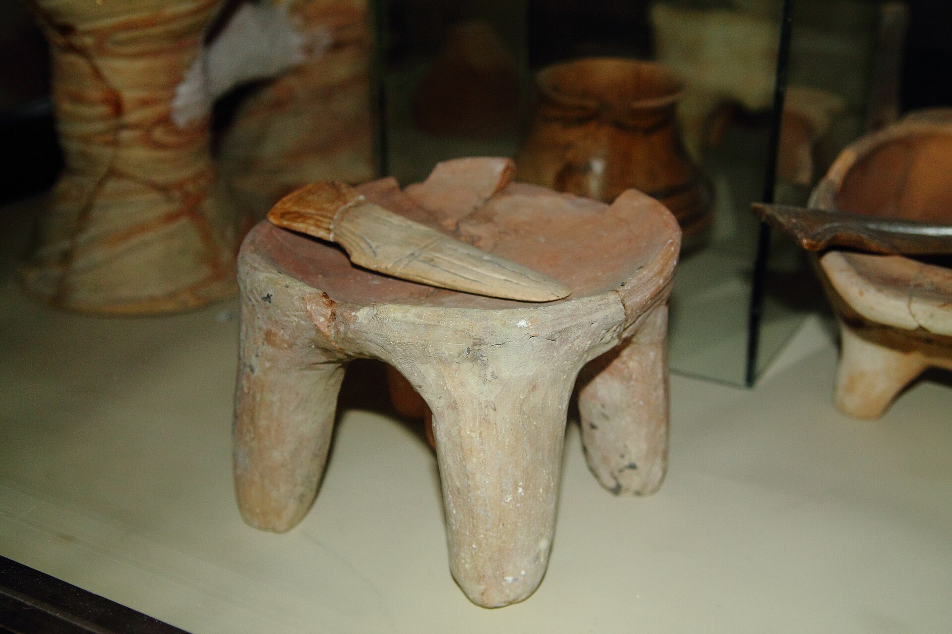 A modelled clay altar or shrine object, a glimpse of the ritual life that filled Trypillian homes.