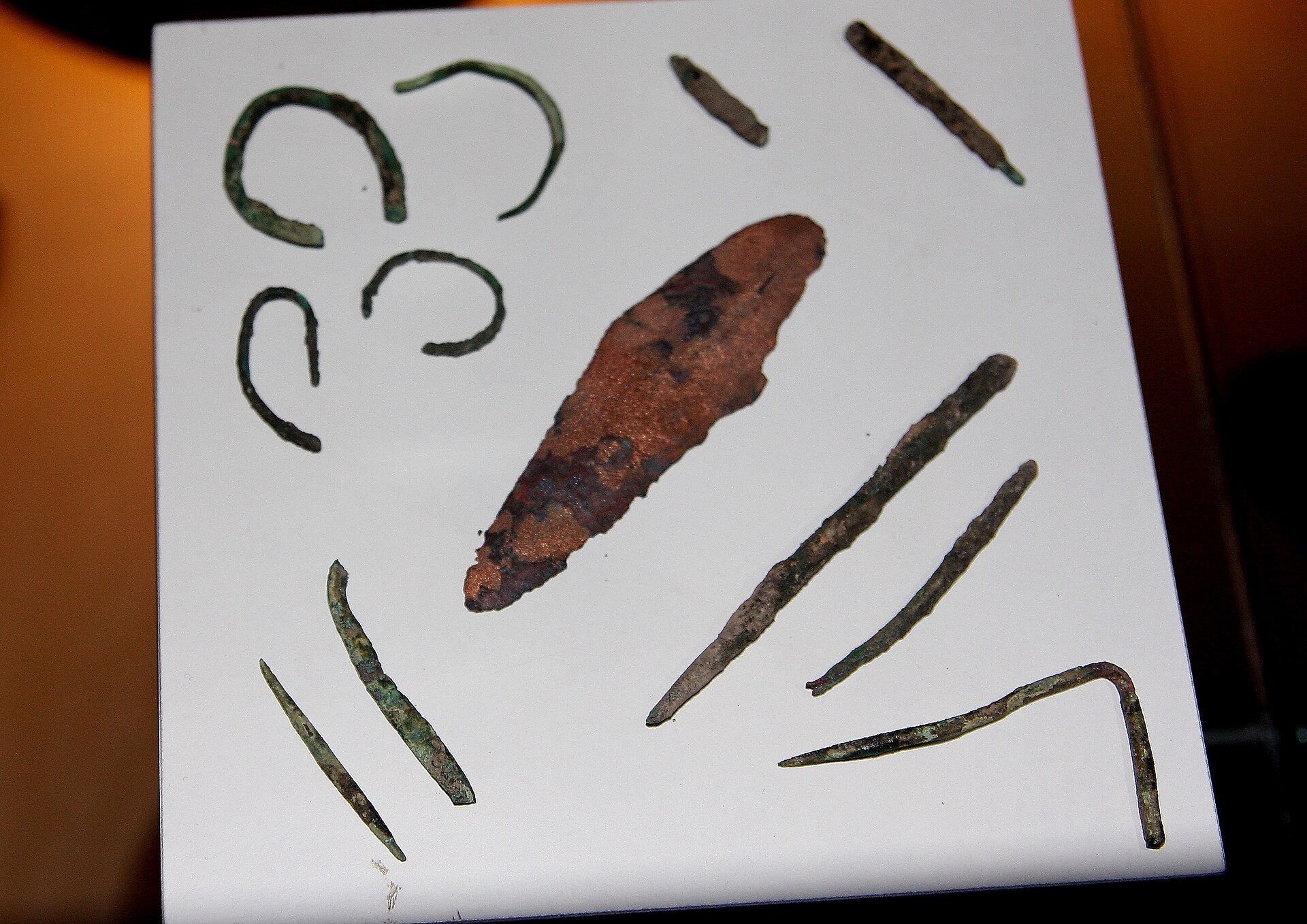 Copper artifacts from the Cucuteni-Trypillia culture, evidence of their early metalworking.