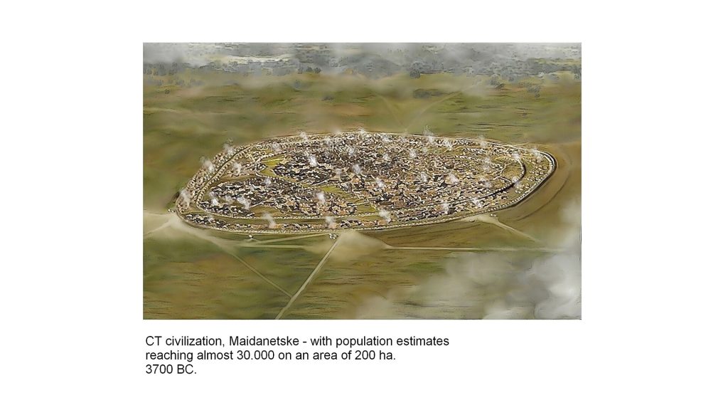 Reconstruction of the Cucuteni-Trypillia mega-settlement at Maidanetske