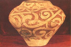 A painted Cucuteni vessel from Traian with fine spiral decoration