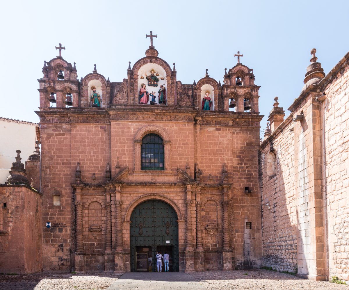 The Cusco Cathedral built atop Inca foundations on the Plaza de Armas