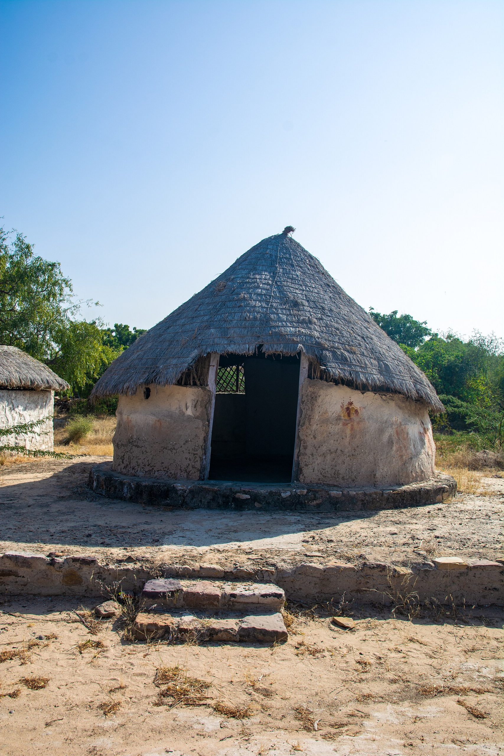 A reconstructed circular dwelling near Dholavira, evoking the homes in which the desert city’s people lived, worked, and raised their families.