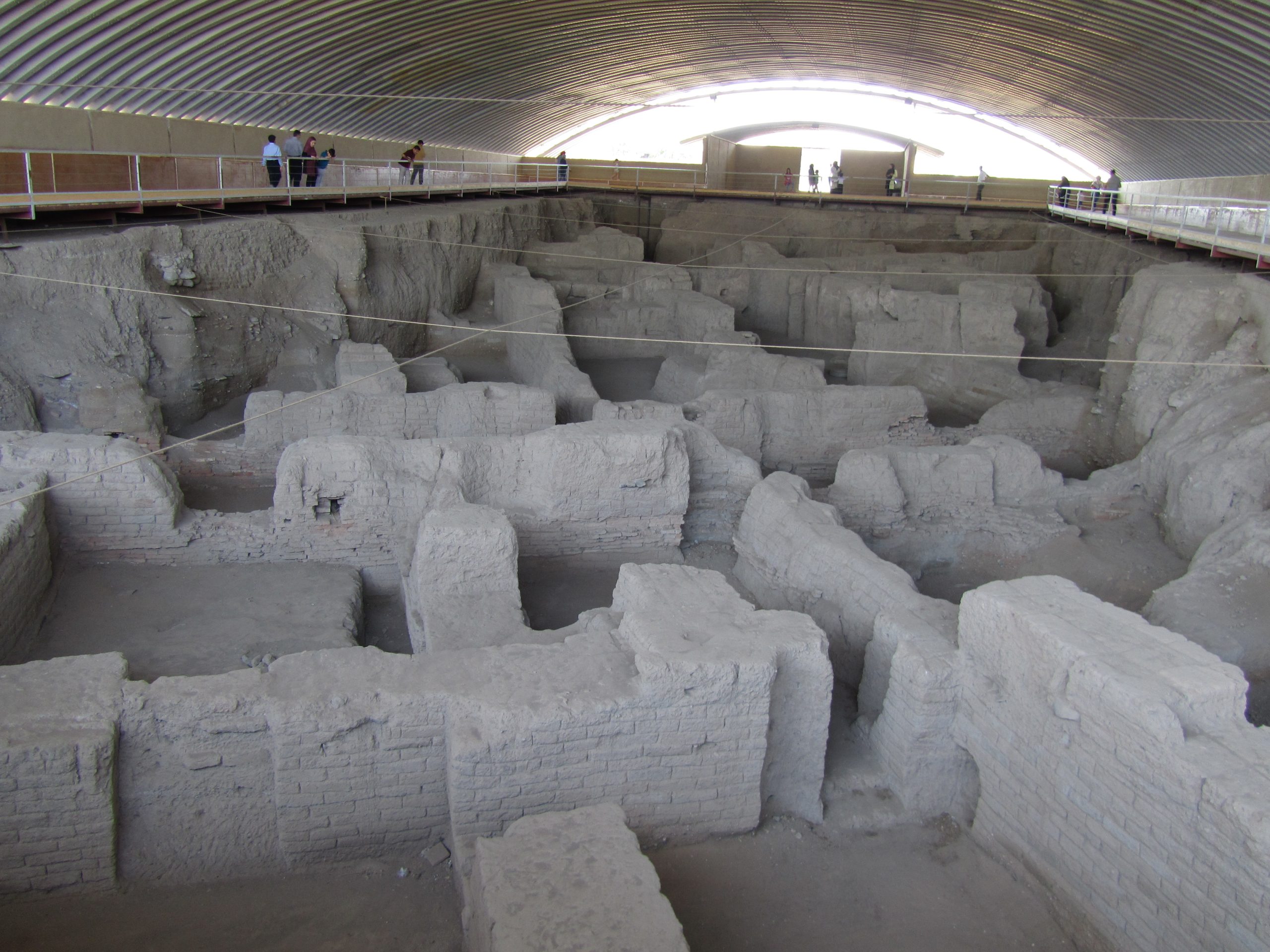 The excavated Hegmataneh mound at ancient Ecbatana in Hamadan