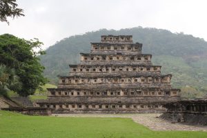 Stepped Pyramid of the Niches at El Tajin archaeological site in Veracruz Mexico