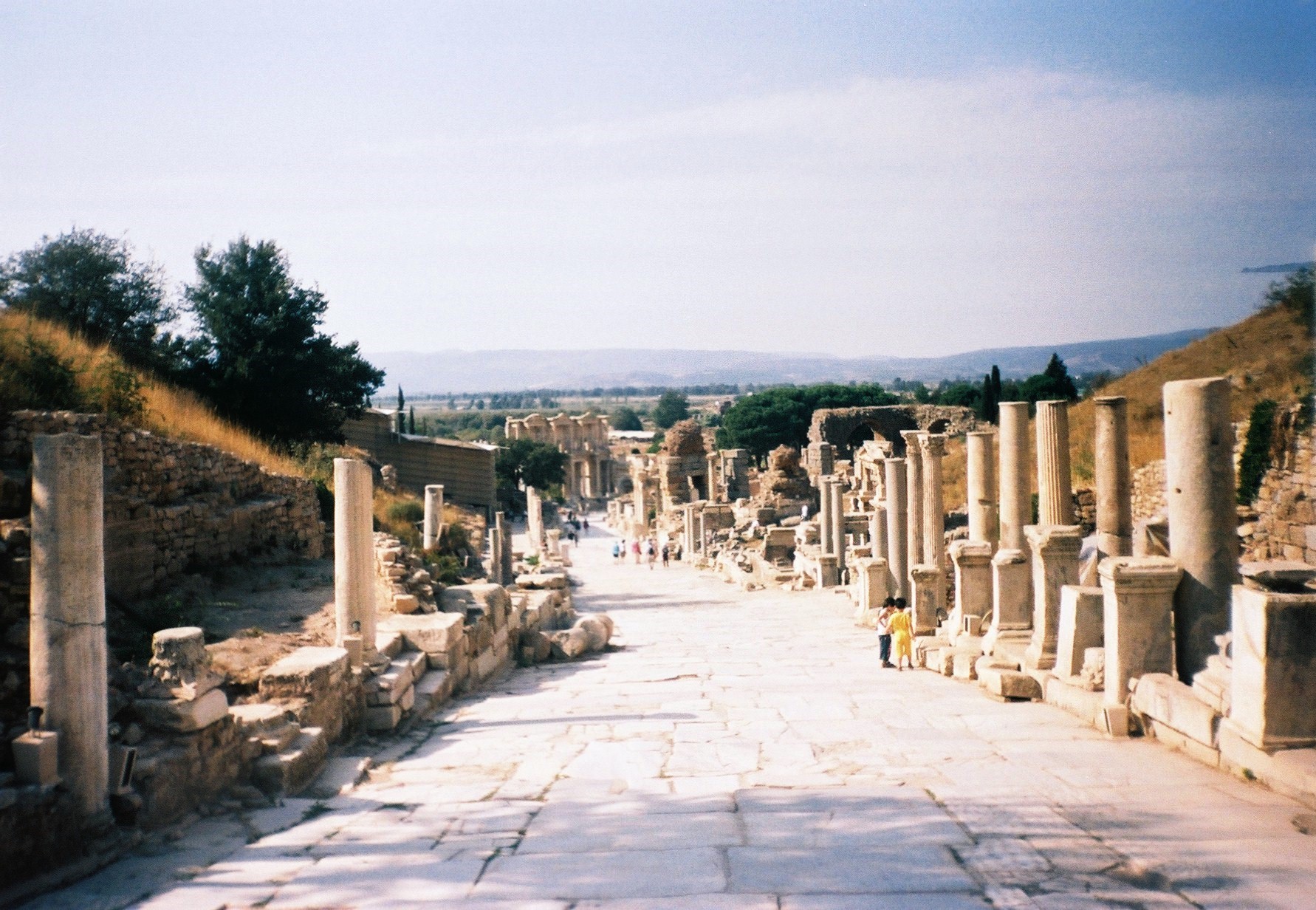 A view along Curetes Street among the ruins of Ephesus