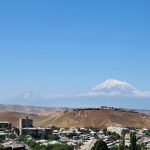 Erebuni fortress with Mount Ararat in the distance