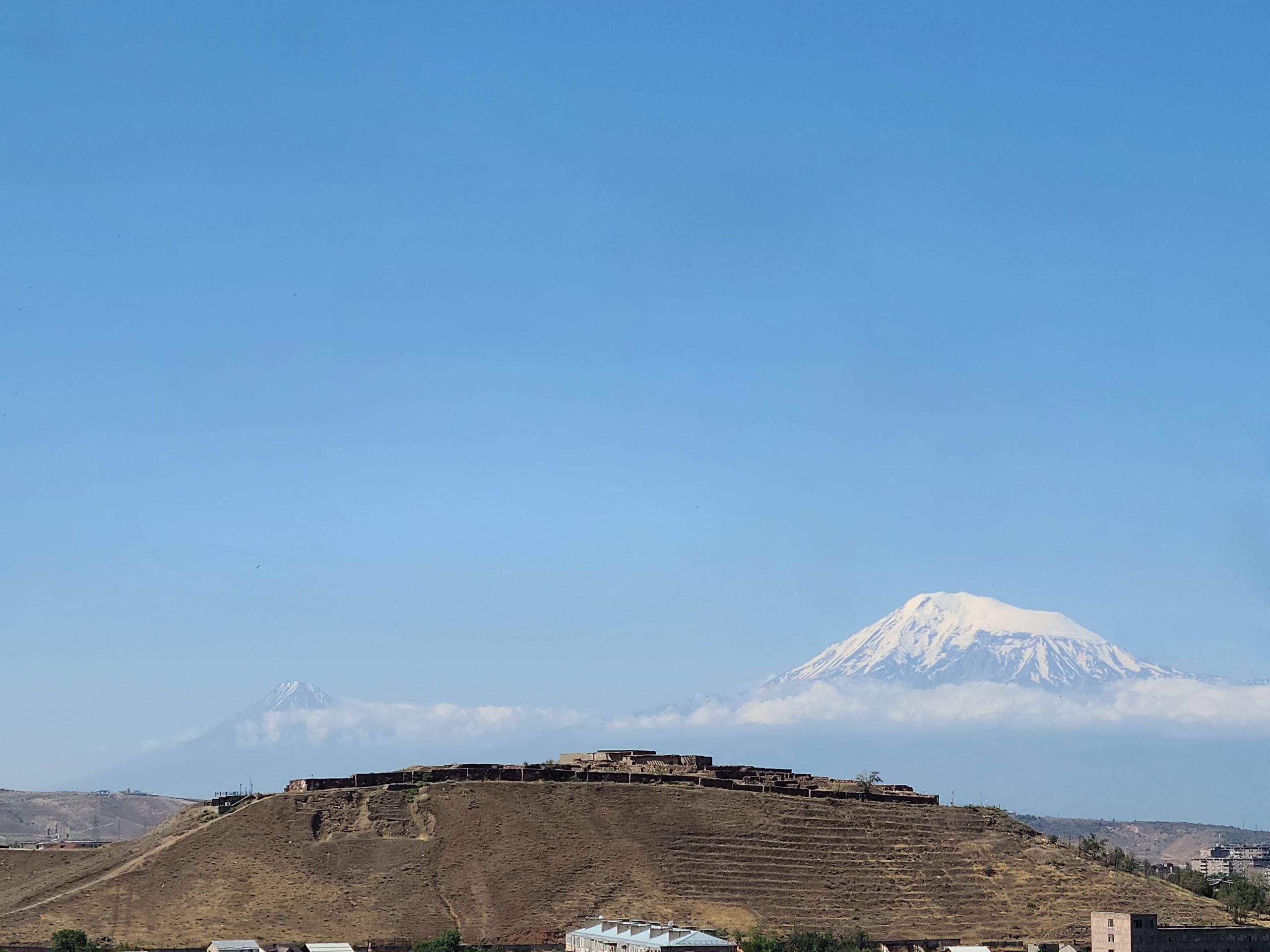 Erebuni fortress overlooking the plain toward Ararat