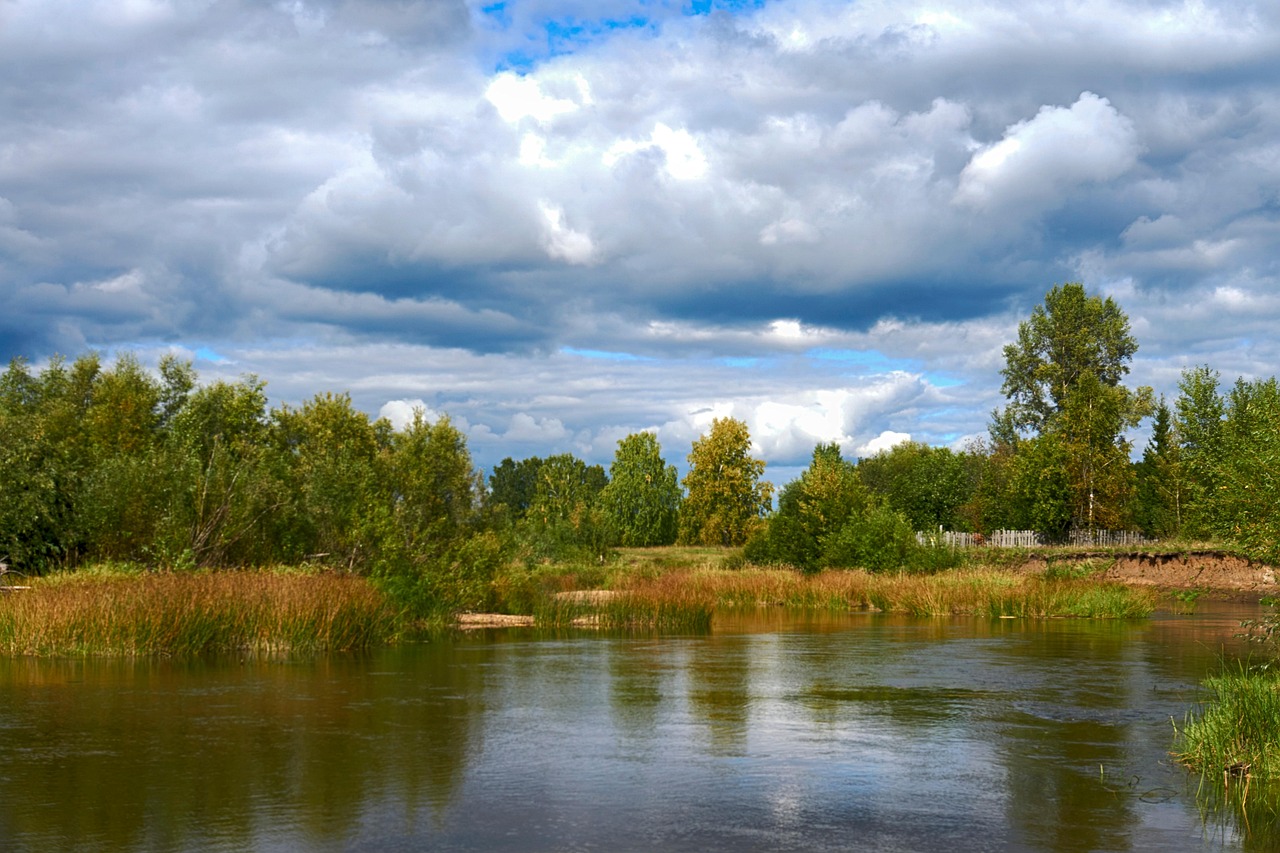 A river winding through the Evenki forests