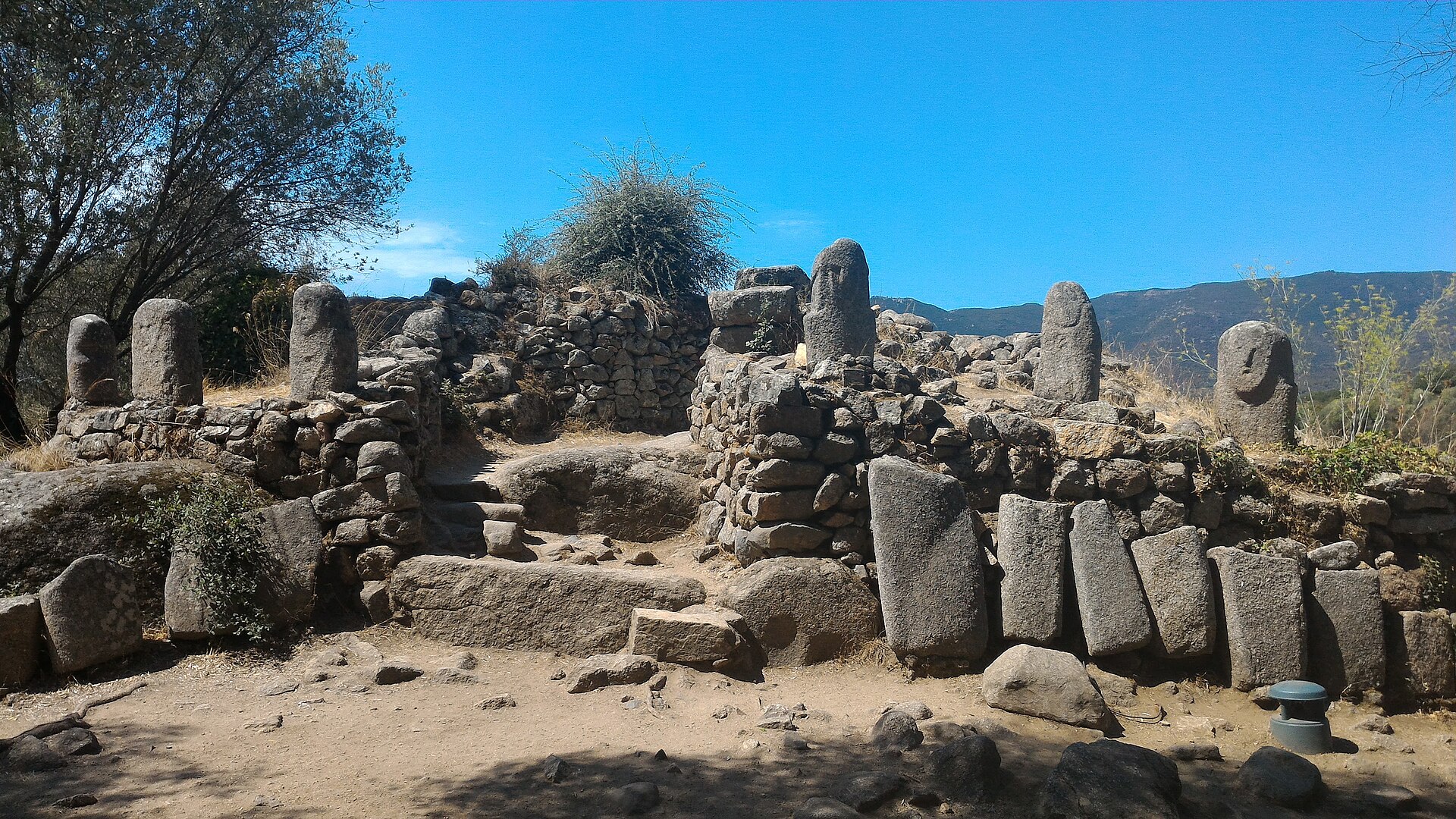 The prehistoric site of Filitosa nestled in the hills of southern Corsica