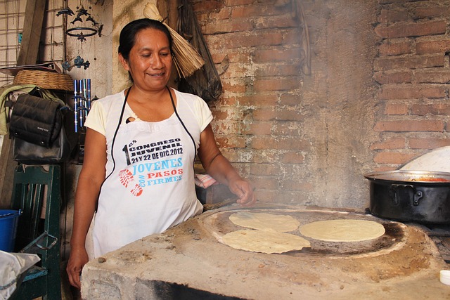 Hand-pressed corn tortillas cooked over an open fire remain a daily staple in the sierra.