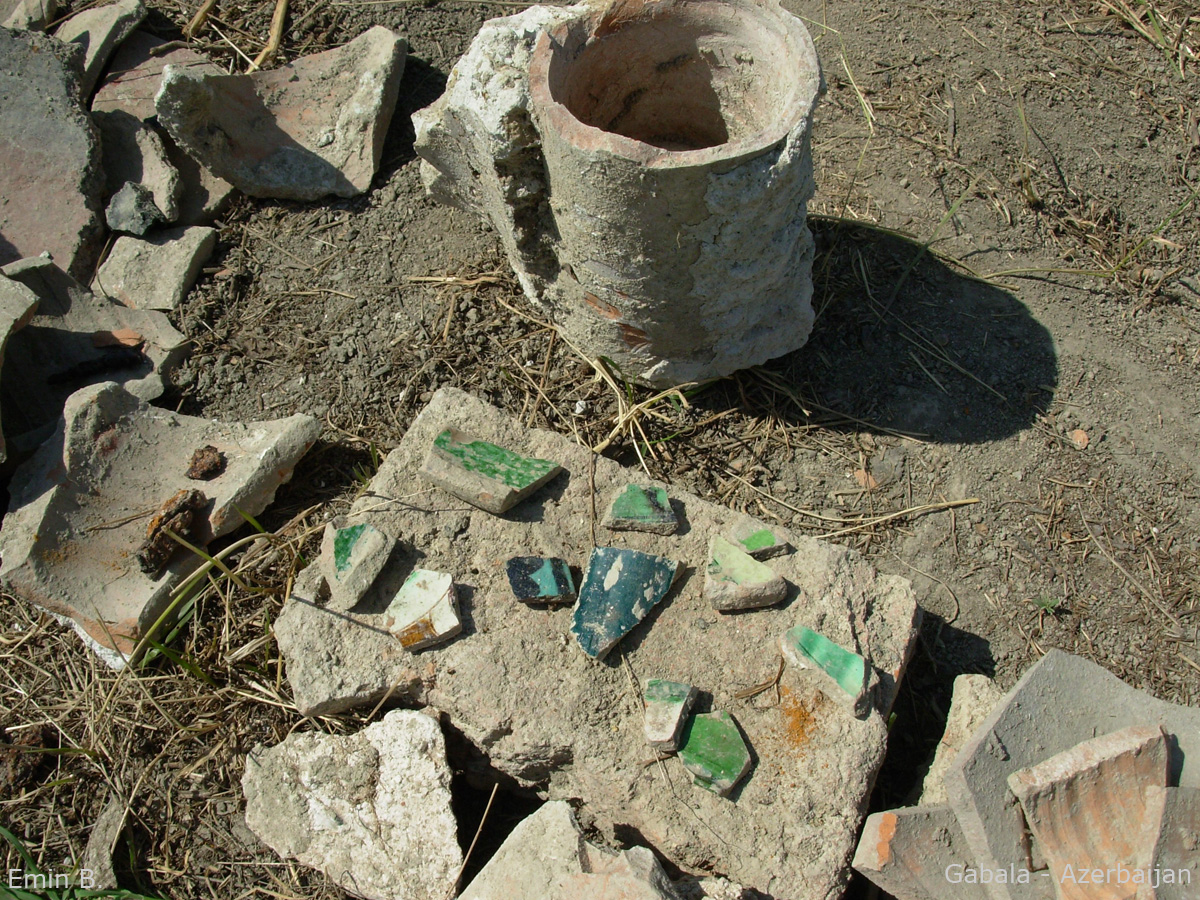 Excavated remains at the ancient city of Gabala