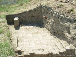 Ancient ruins at the Gabala archaeological site