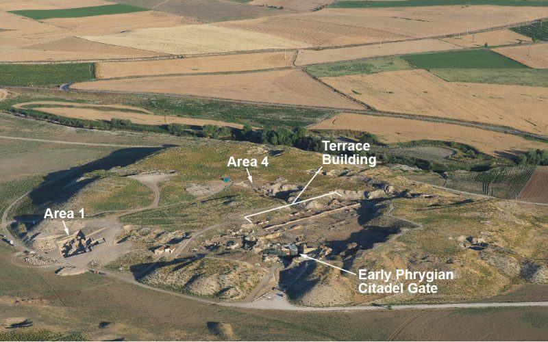 Aerial view of the citadel mound at Gordion