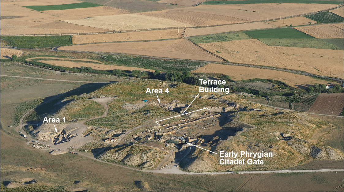 Aerial view of the citadel mound at Gordion
