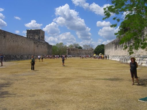 The Great Ball Court at Chichen Itza, the largest known Mesoamerican ballcourt