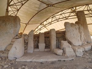 The temple complex set against the open Mediterranean sky