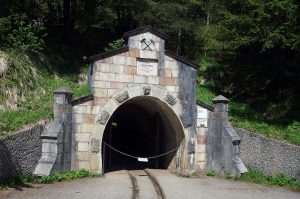 Salt mine entrance Hallstatt