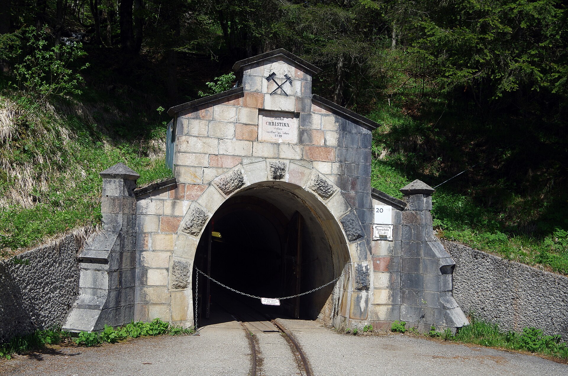 Salt mine entrance Hallstatt