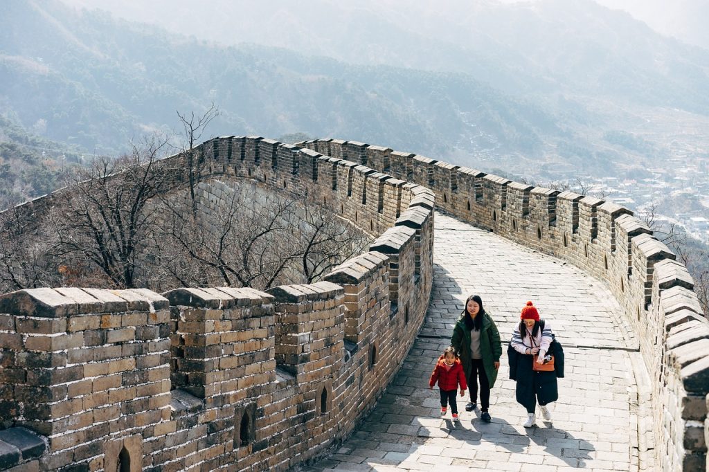 The Great Wall traces the long northern frontier of a civilization thousands of years old.
