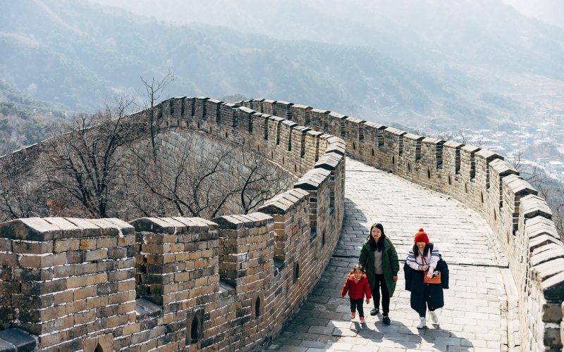 The Great Wall winding over hills