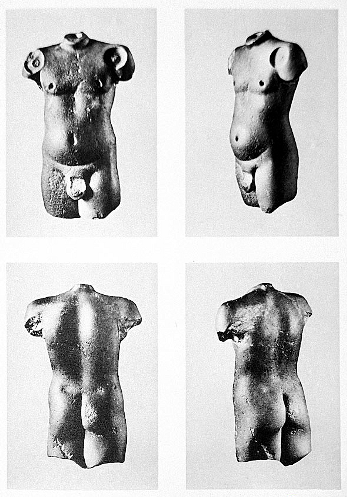 Harappa male torso. The discoverer Vats claims a Harappan date, but Marshall considers this is probably historical, dati