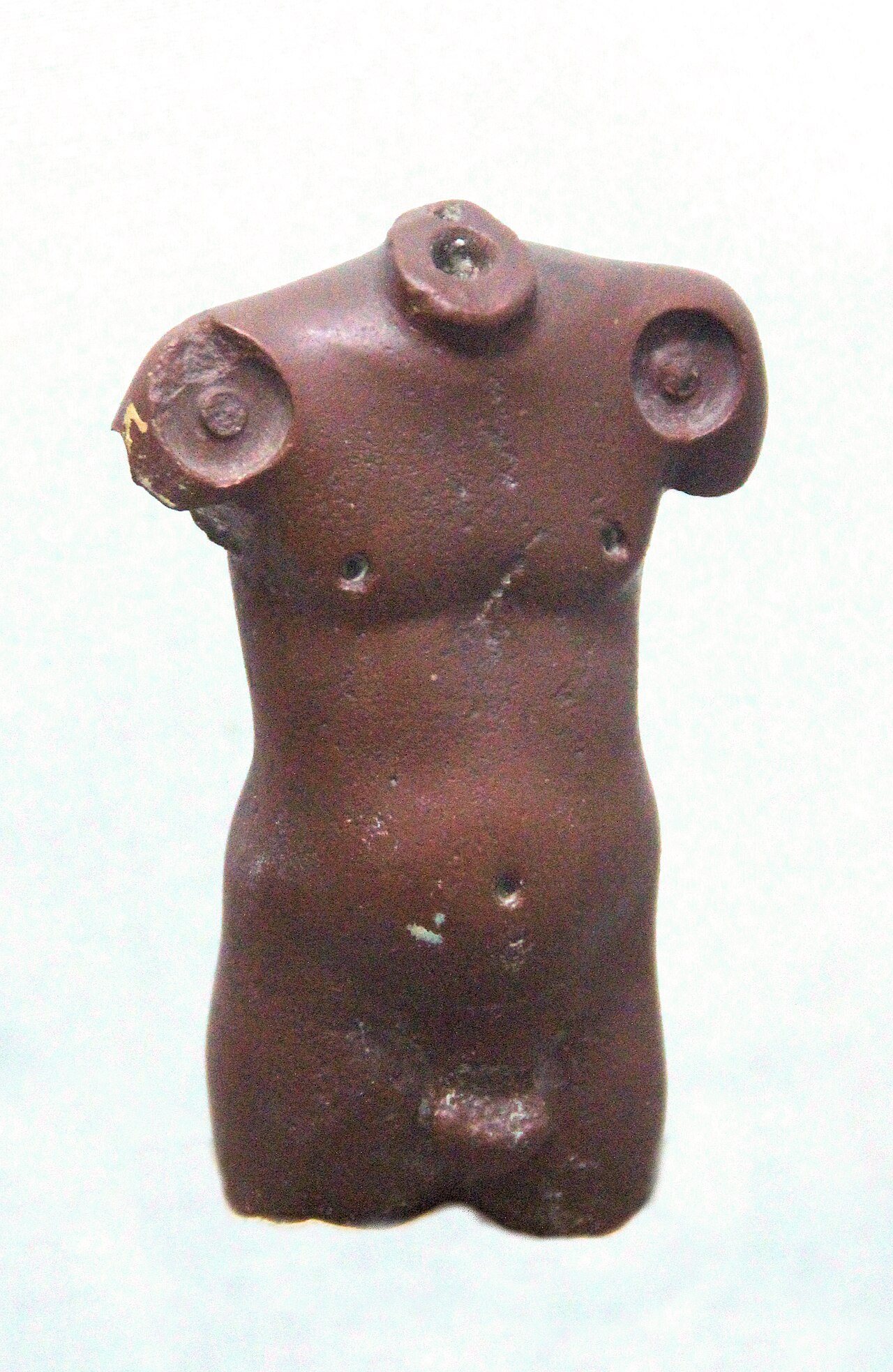 Male torso carved from red jasper, Bronze Age, Harappa, Indus Valley Civilisation, Pakistan