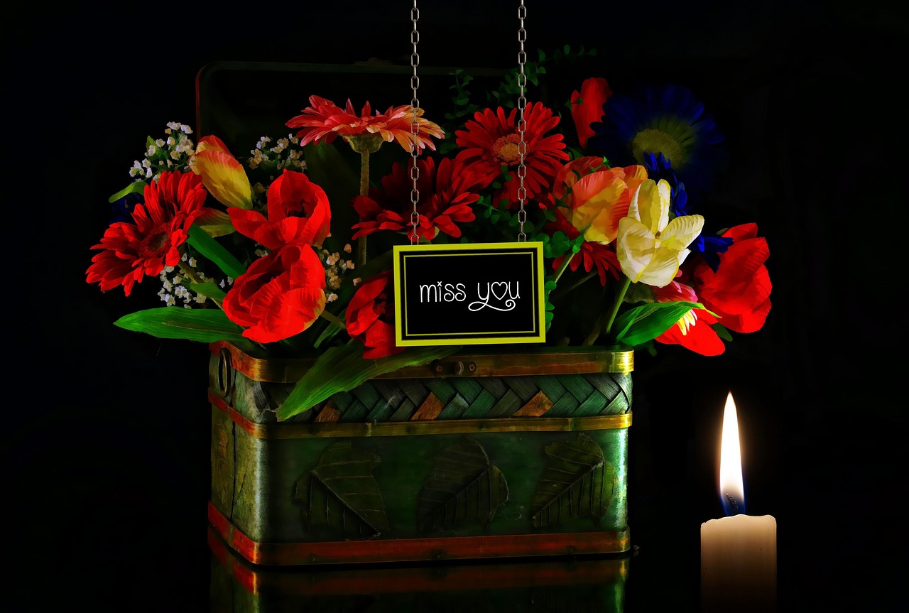 Flowers laid as a festival offering