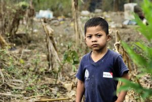 Ixil Maya child in the highlands of Guatemala