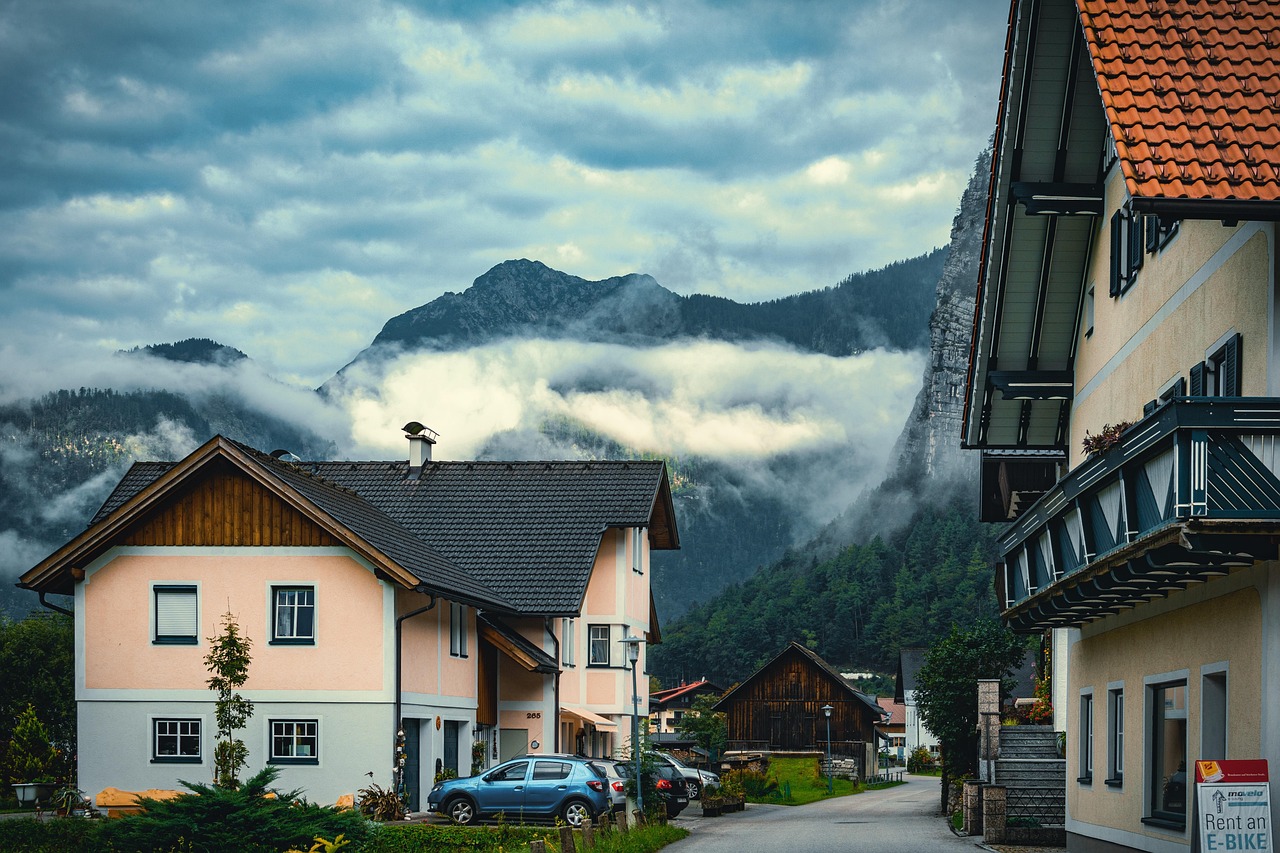 Small mountain village in the highlands