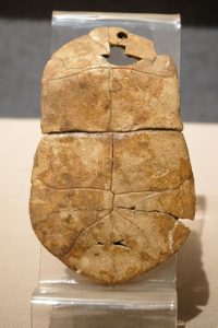 A tortoise shell from Jiahu engraved with an early symbol