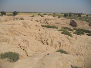 Panoramic view across the mounds of Kalibangan