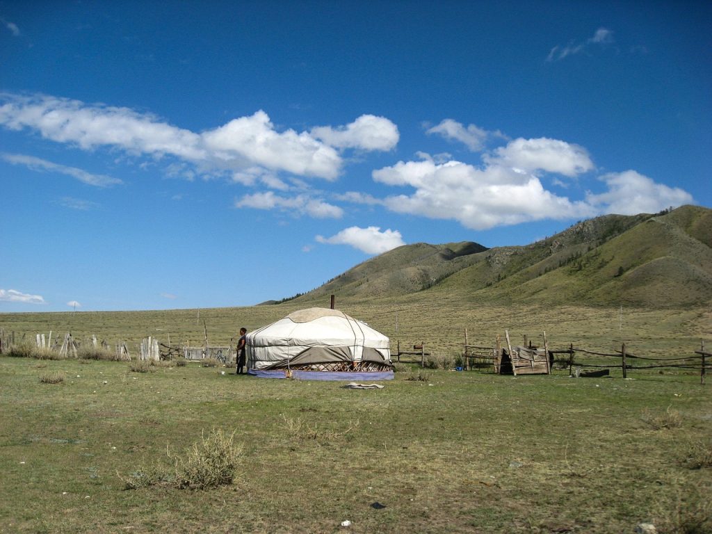 The yurt, a portable home carried between summer and winter pastures.