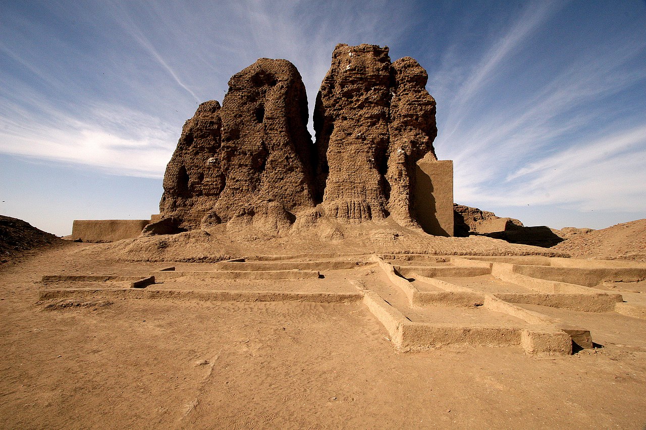 The large mud brick temple, known as the Western Deffufa in the ancient city of Kerma, Sudan.
