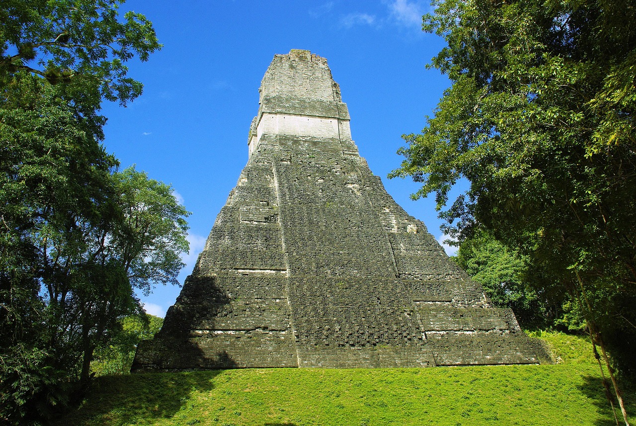 Ancient Maya pyramid in the Guatemalan lowlands