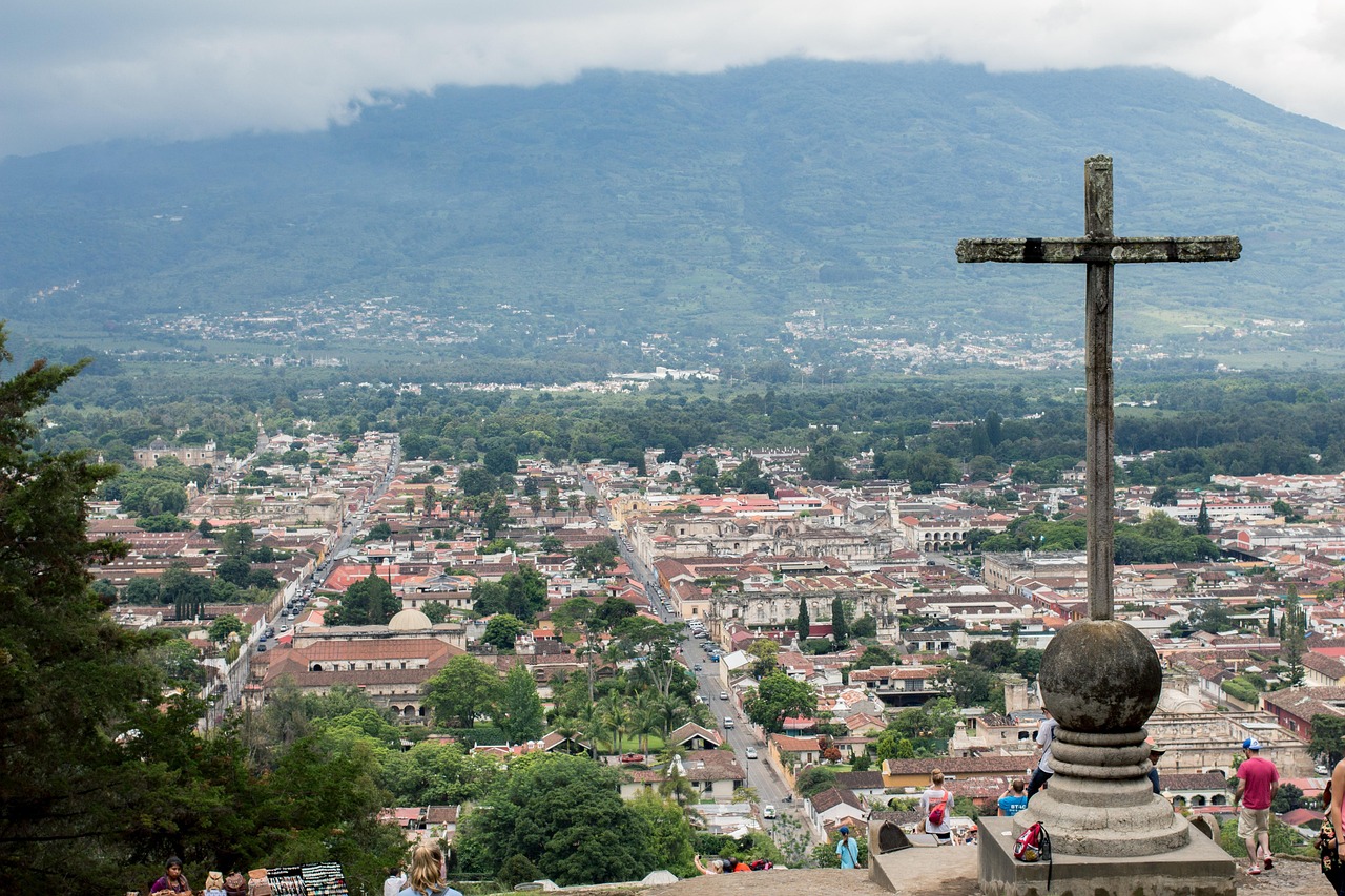 Cross and candles blending Maya and Catholic belief