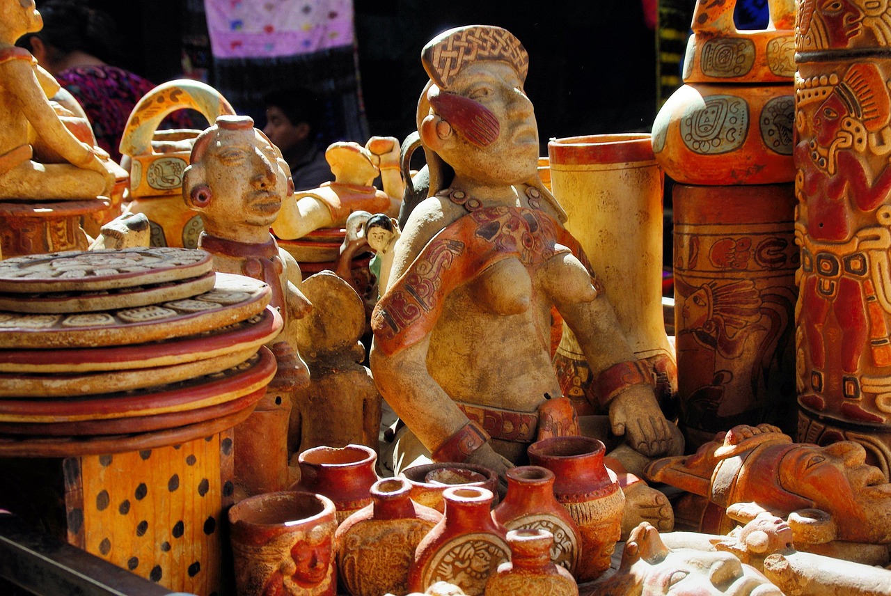 Busy highland market in Guatemala