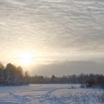 Winter landscape in the Komi north