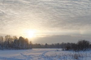 Winter landscape in the Komi north