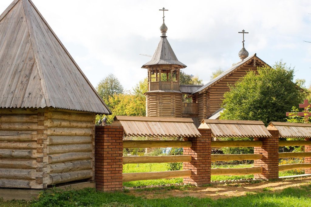 A wooden Orthodox church of the Russian north
