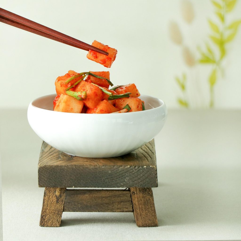 Kimchi, the fermented heart of the Korean table.