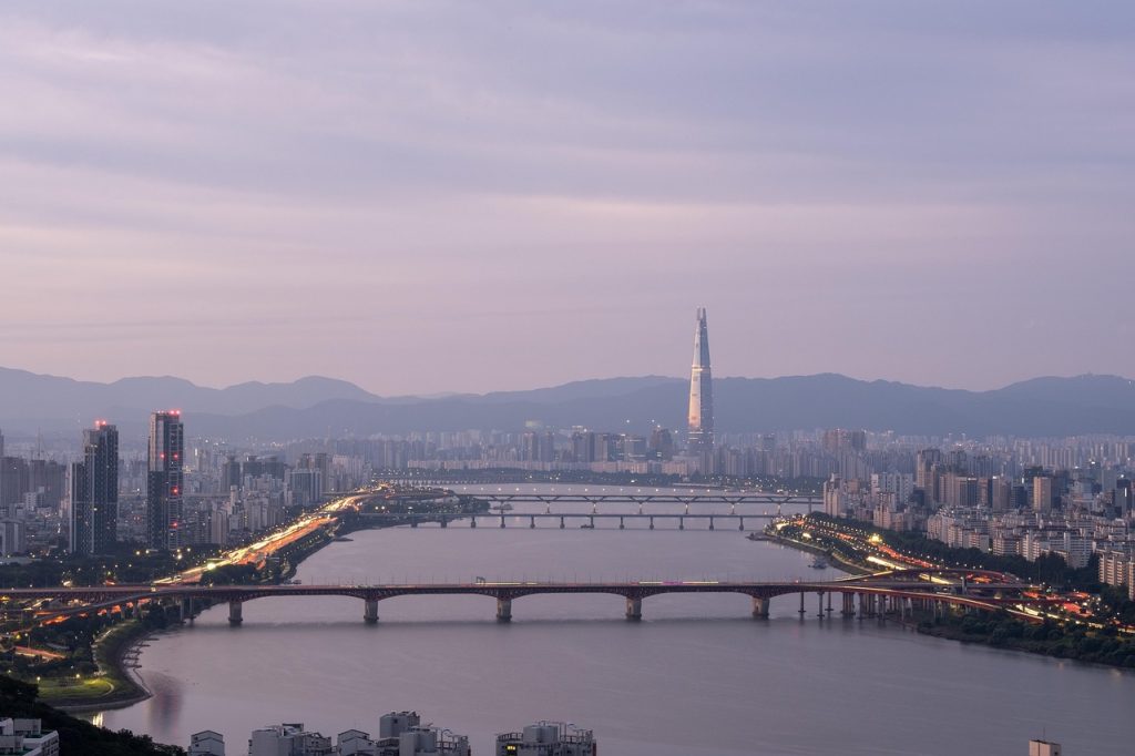 The modern city, magnet for a people balancing two homelands.