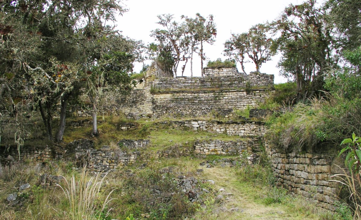 Detail of stonework at the Kuelap archaeological site