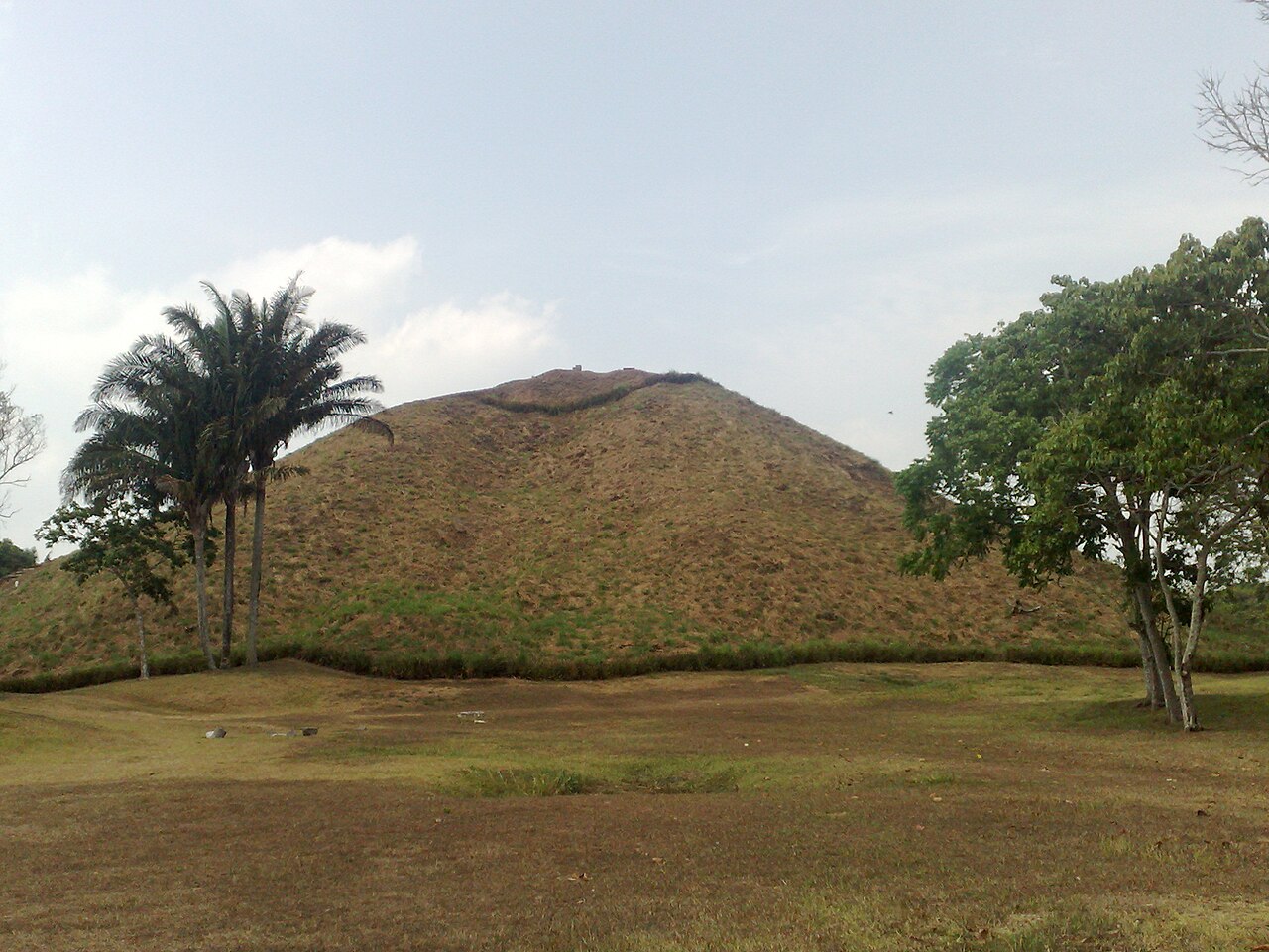 North face of the La Venta (Olmec) pyramid, Tabasco, Mexico.