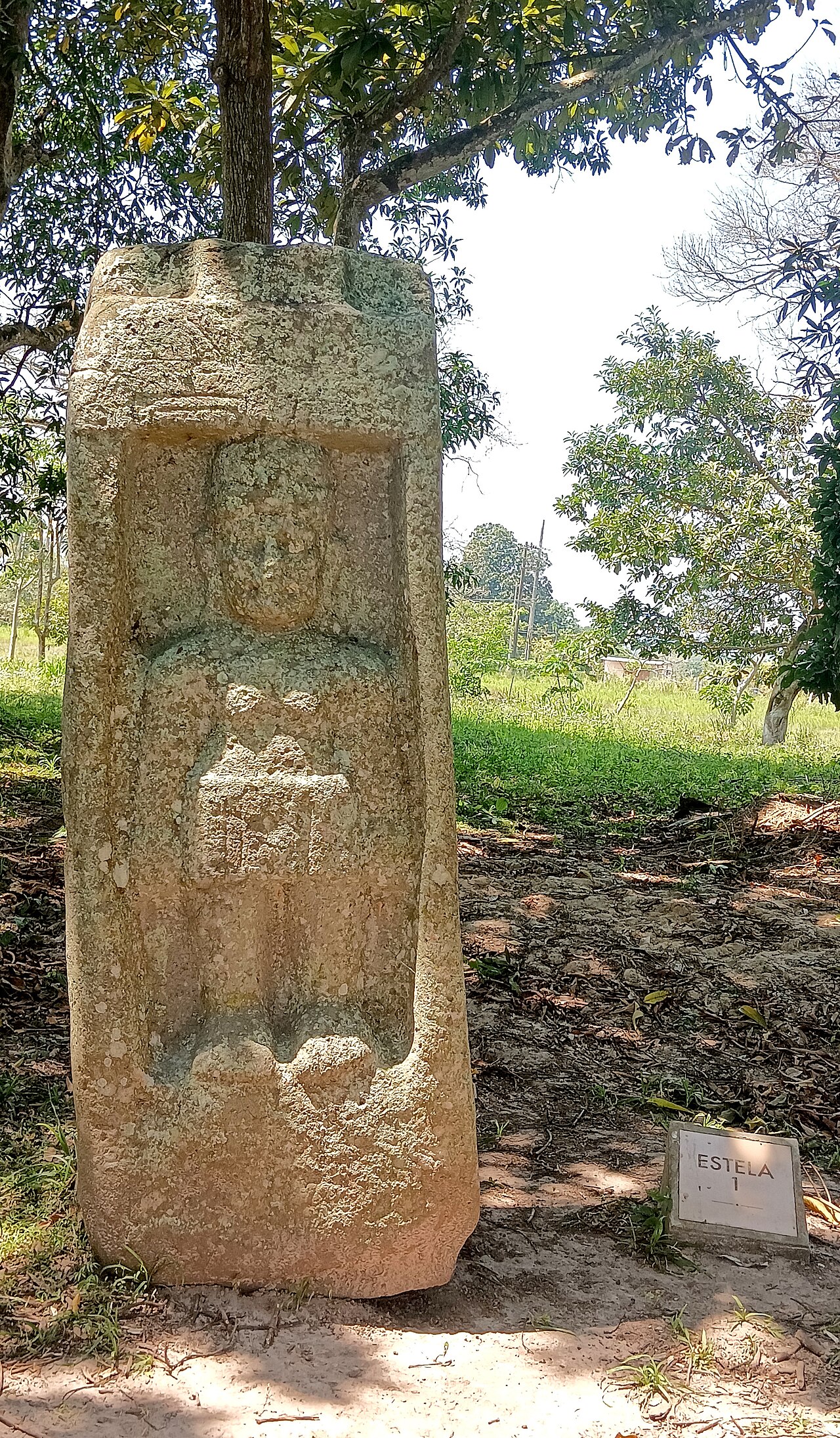 Stela 1 of the Olmec site of La Venta, Tabasco.