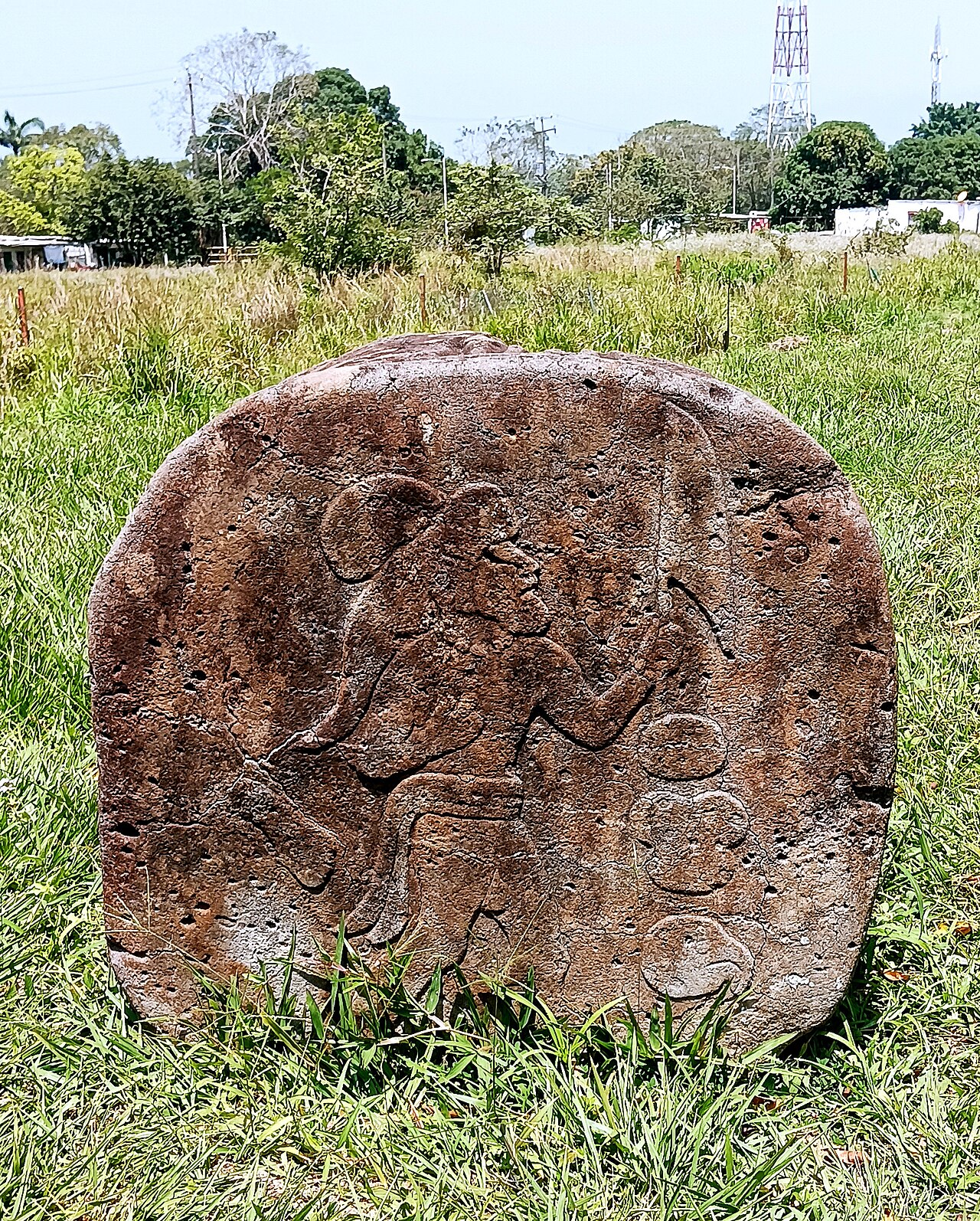 Reproduction of Monument 13 at the Olmec site of La Venta, Tabasco.