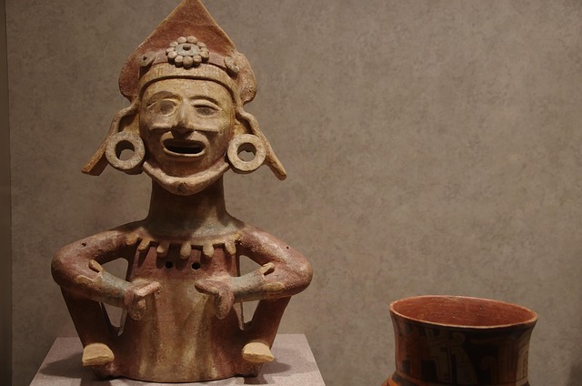 A museum display documenting Indigenous heritage in Oaxaca, where Mixtec is still spoken and taught