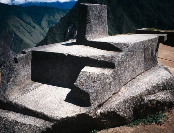The Machu Picchu citadel surrounded by Andes mountain peaks