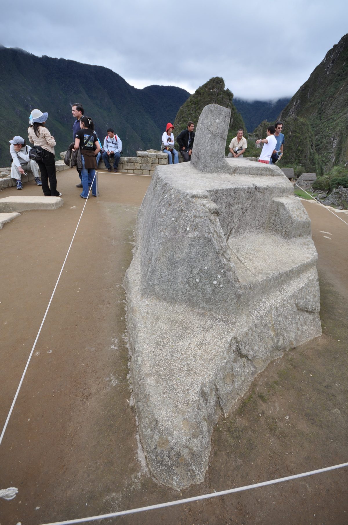 The Intihuatana ritual stone carving at Machu Picchu