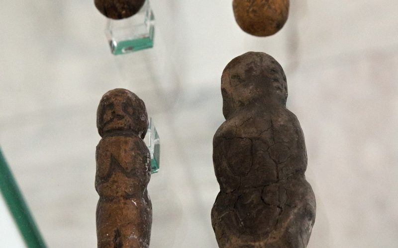 Upper Paleolithic art: (7) Figurines from Malta in Siberia. Probably replicas. Anthropos Pavilon, Brno.